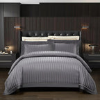 1200 Thread Count King Size Duvet Cover Set in Grey – Soft Egyptian Cotton Bedding 0