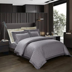 1200 Thread Count King Size Duvet Cover Set in Grey – Soft Egyptian Cotton Bedding 1