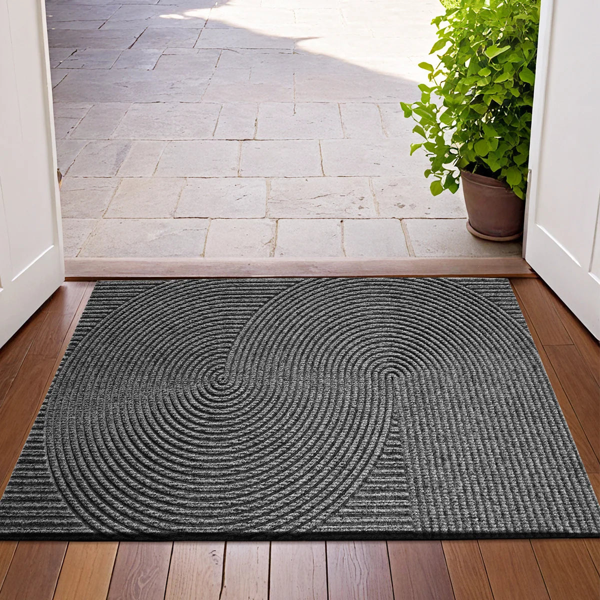 3D Groove Doormat – Durable Outdoor Door Mat with Anti-Slip Backing for Indoor and Outdoor Use 2