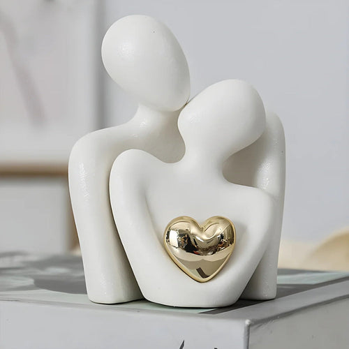 Abstract Figurine Sculpture Modern Resin Couple Design 0