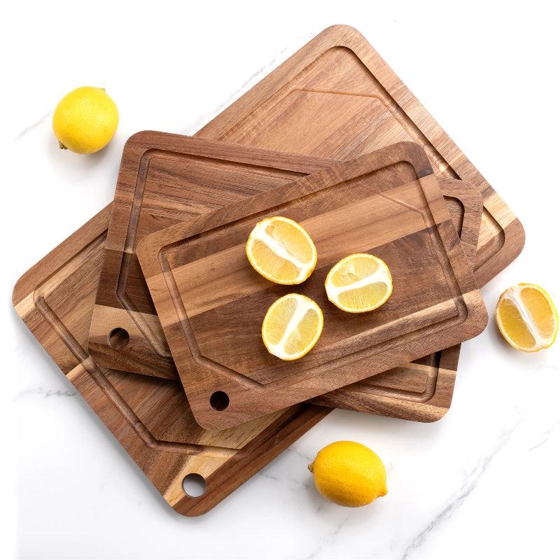 Acacia Wood Chopping Board Set 3-Piece Kitchen Cutting Board 1