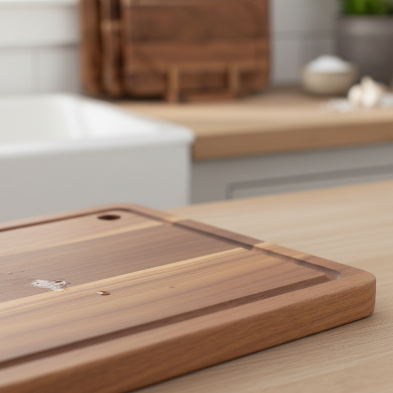 Acacia Wood Chopping Board Set 3-Piece Kitchen Cutting Board 6