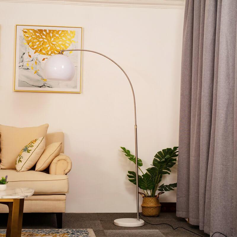 Acrylic Globe Floor Lamp 180cm Tall Standing Lamp with Round Shade for Living Room 0