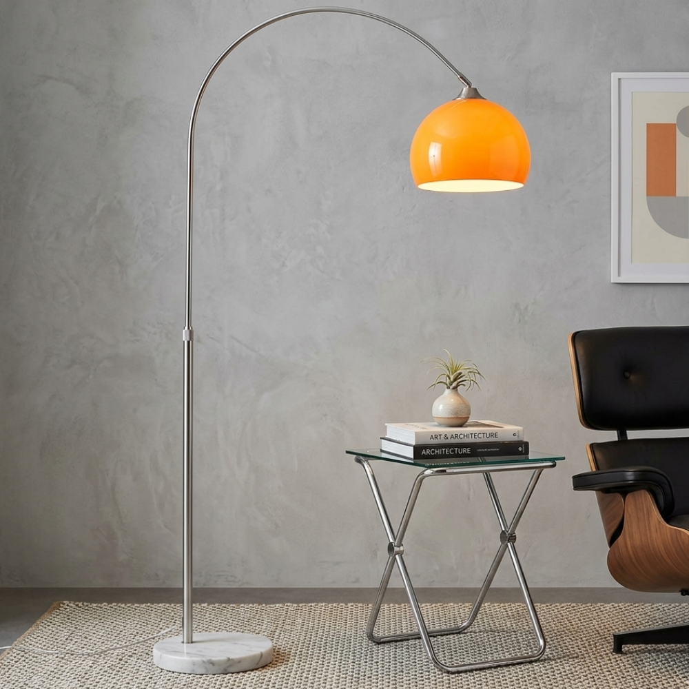 Acrylic Globe Floor Lamp 180cm Tall Standing Lamp with Round Shade for Living Room 999