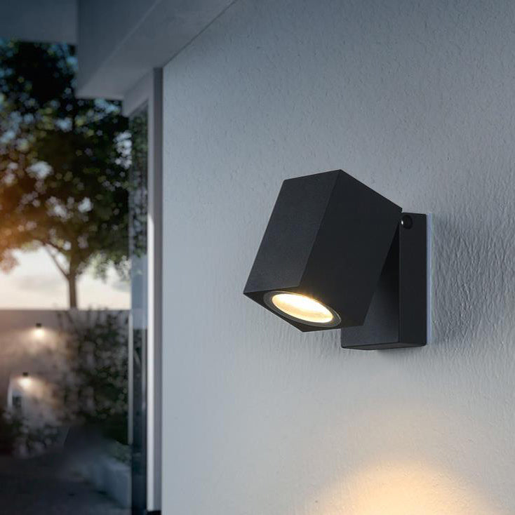 Adjustable Angle LED Outdoor Wall Sconce – Waterproof Square Exterior Wall Light for Garden and Patio 2