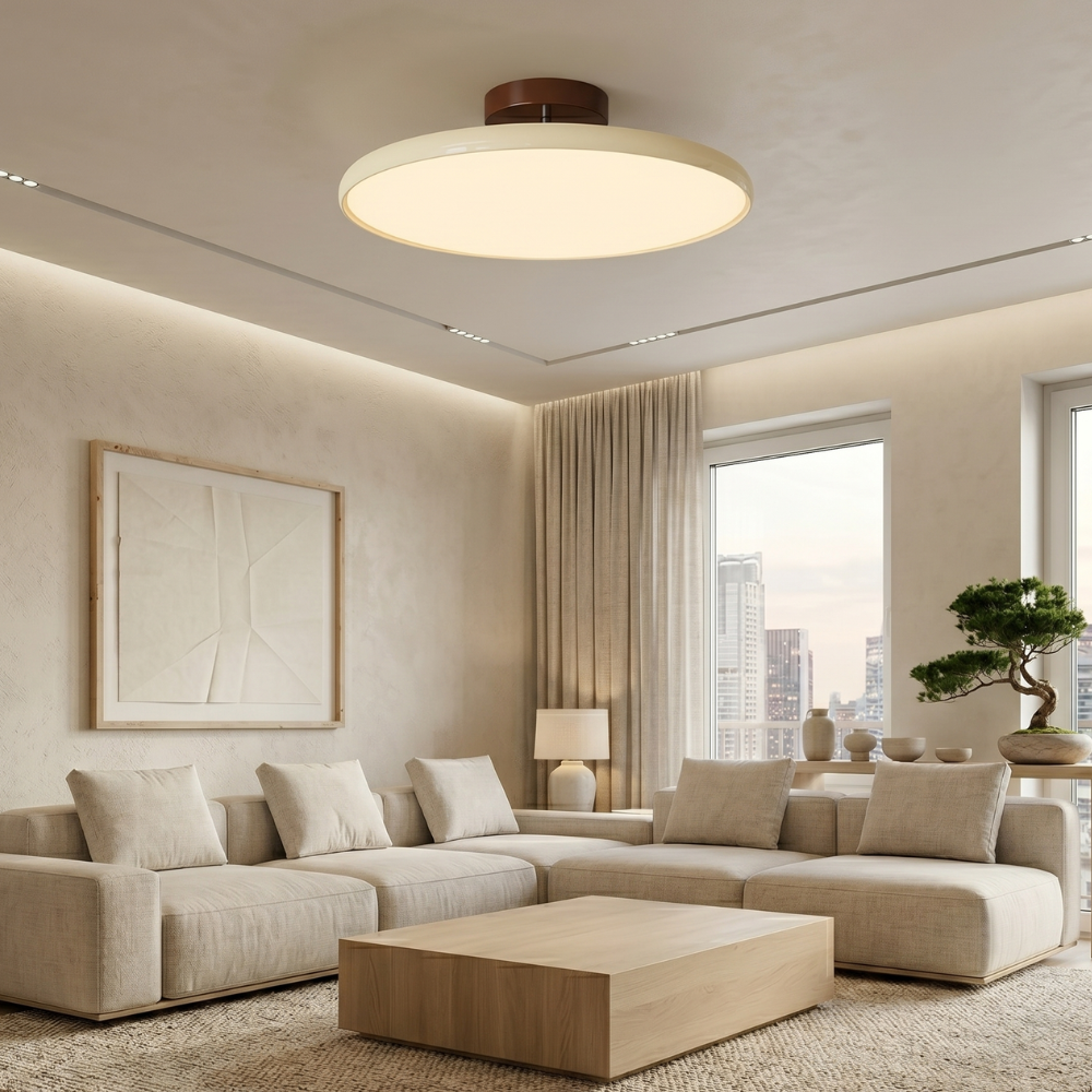 Adjustable LED Ceiling Lamp - Modern Circular Flush Ceiling Light Fixture for Customizable Home Ambiance 997