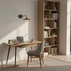 Adjustable Wall Light with Integrated LED - Black and Wood Finish 7