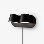 Adjustable Wall Light with Integrated LED for Reading - Black and White 1