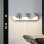 Adjustable Wall Light with Integrated LED for Reading - Black and White 5