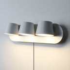 Adjustable Wall Light with Integrated LED for Reading - Black and White 6