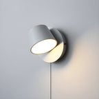 Adjustable Wall Light with Integrated LED for Reading - Black and White 7