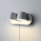 Adjustable Wall Light with Integrated LED for Reading - Black and White 9