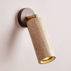 Adjustable Wall Light with Natural Wood and Travertine – Indoor/Outdoor Use 0