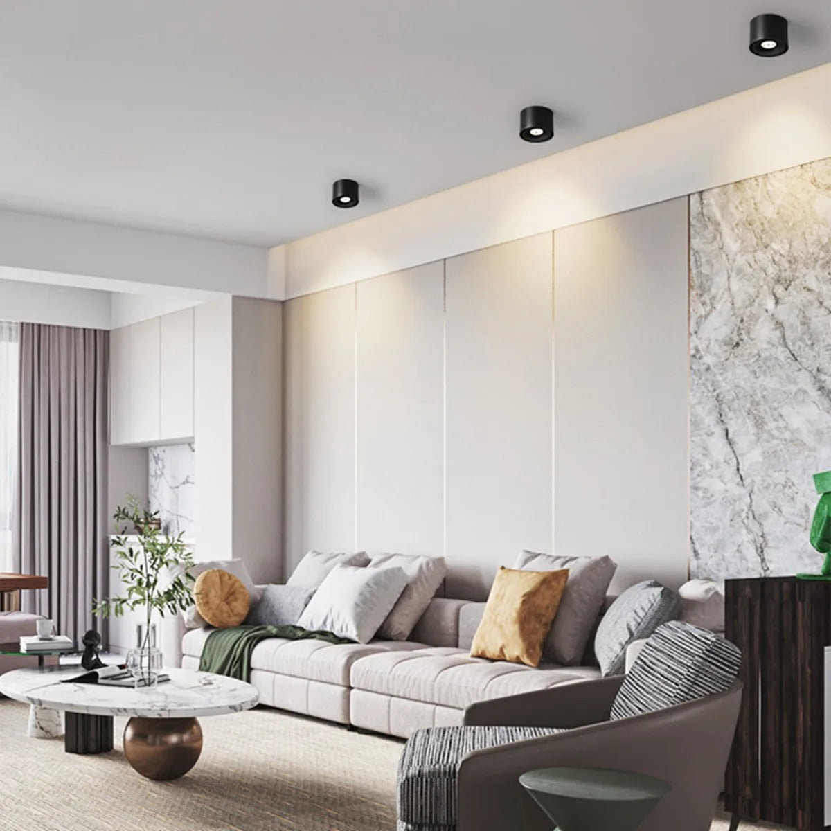 Adjustable Wattage LED Downlight, 360° Rotatable Ceiling Fixture – Black or White 3