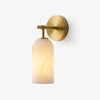Alabaster Wall Light with Brushed Gold Arm – Elegant Indoor Sconce 1