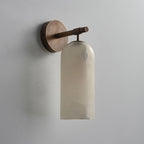 Alabaster Wall Light with Brushed Gold Arm – Elegant Indoor Sconce 9