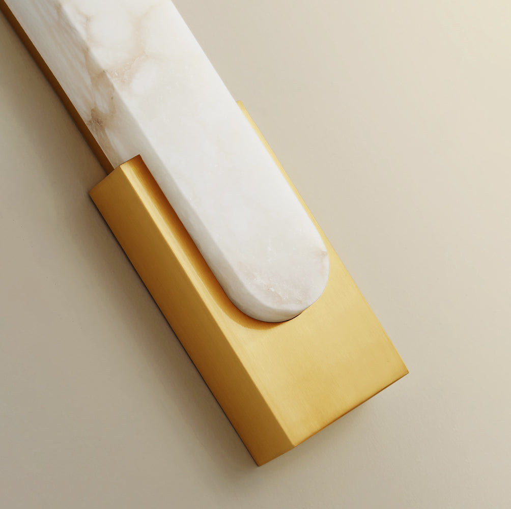 Alabaster Wall Sconce Soft Warm Light Multiple Finish Dimmable Accent Home Decor Stack Clear 7