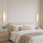 Alabaster Wall Sconce Soft Warm Light Multiple Finish Dimmable Accent Home Decor Stack Clear 8