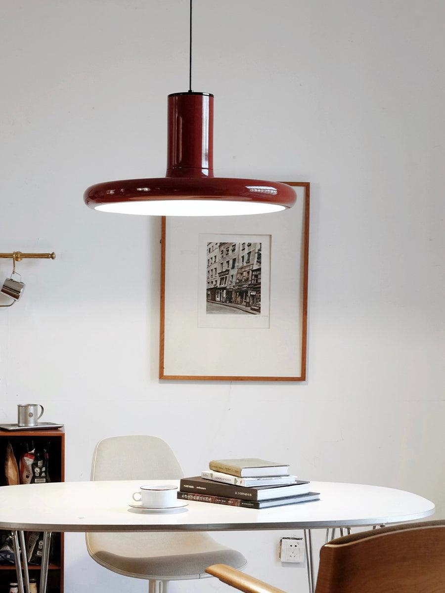 Aluminum Disc Pendant Light Bauhaus Adjustable Height Kitchen Dining Room Home Decor - Stack & Clear 4