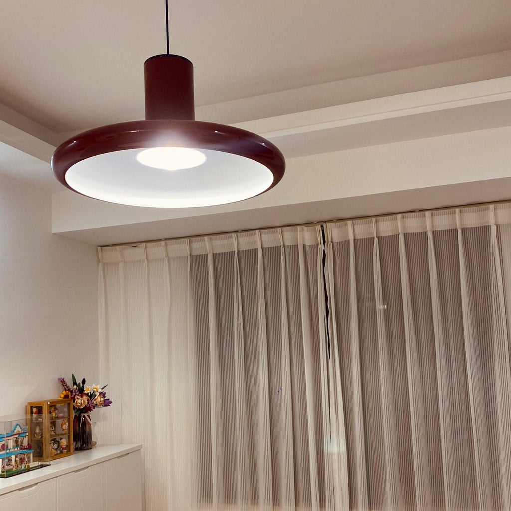 Aluminum Disc Pendant Light Bauhaus Adjustable Height Kitchen Dining Room Home Decor - Stack & Clear 6