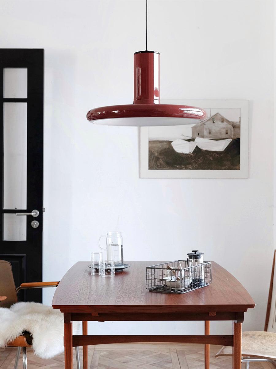 Aluminum Disc Pendant Light Bauhaus Adjustable Height Kitchen Dining Room Home Decor - Stack & Clear 7