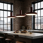 Aluminum Disc Pendant Light Bauhaus Adjustable Height Kitchen Dining Room Home Decor - Stack & Clear 95