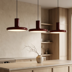 Aluminum Disc Pendant Light Bauhaus Adjustable Height Kitchen Dining Room Home Decor - Stack & Clear 98