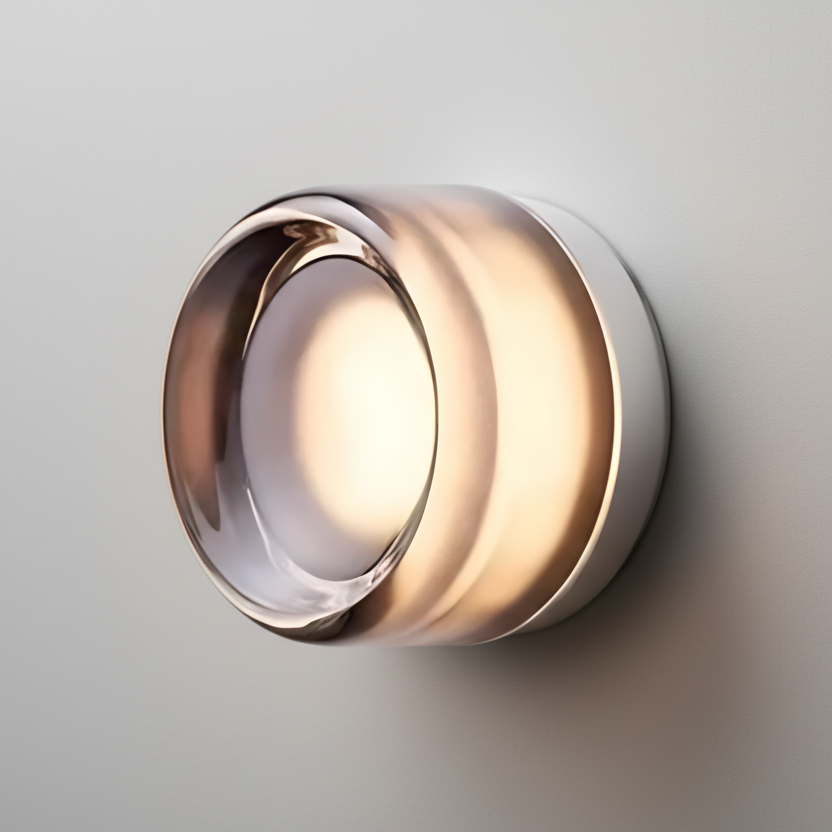 Aluminum Wall Lamp with Minimalist Design for Ambient Lighting - Smoke Gray, White, Amber 0