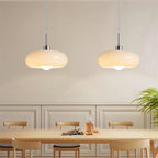 Amber Glass Pendant Light Dome Chrome Bauhaus Kitchen Dining Room Home Decor - Stack & Clear 6