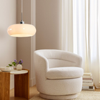 Amber Glass Pendant Light Dome Chrome Bauhaus Kitchen Dining Room Home Decor - Stack & Clear 7