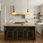 Antique Brown Glass Pendant Light with Adjustable Height for Kitchen 8