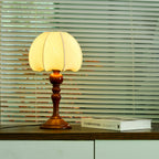 Antique Fabric Table Lamp with Bamboo Base – Adjustable Lighting, Mid-Century Modern Bedside Table Lamp for Cozy Ambiance 4