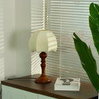 Antique Fabric Table Lamp with Bamboo Base – Adjustable Lighting, Mid-Century Modern Bedside Table Lamp for Cozy Ambiance 5