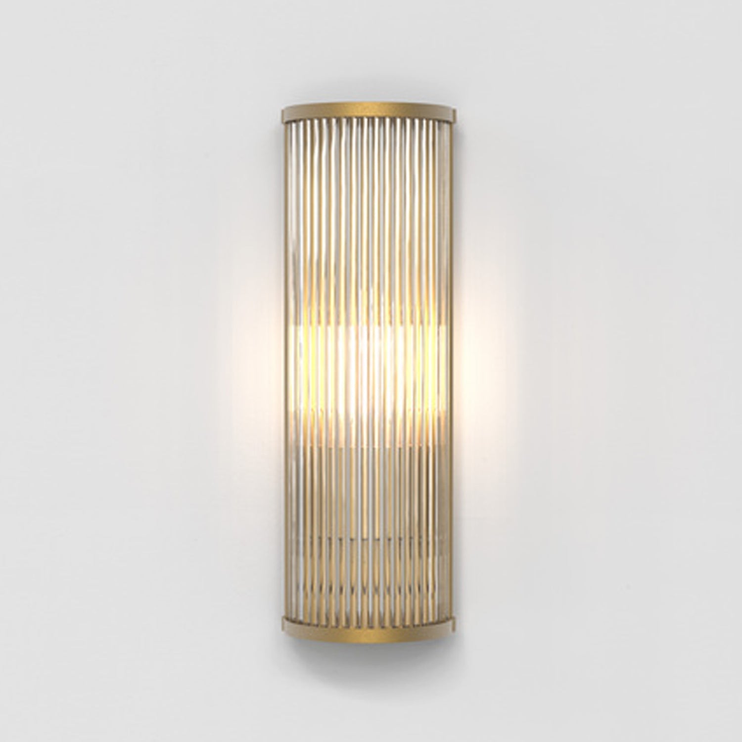 Art Deco Round Wall Sconce Glass Rod Antique Brass Bronze Finish Home Decor Stack Clear 0