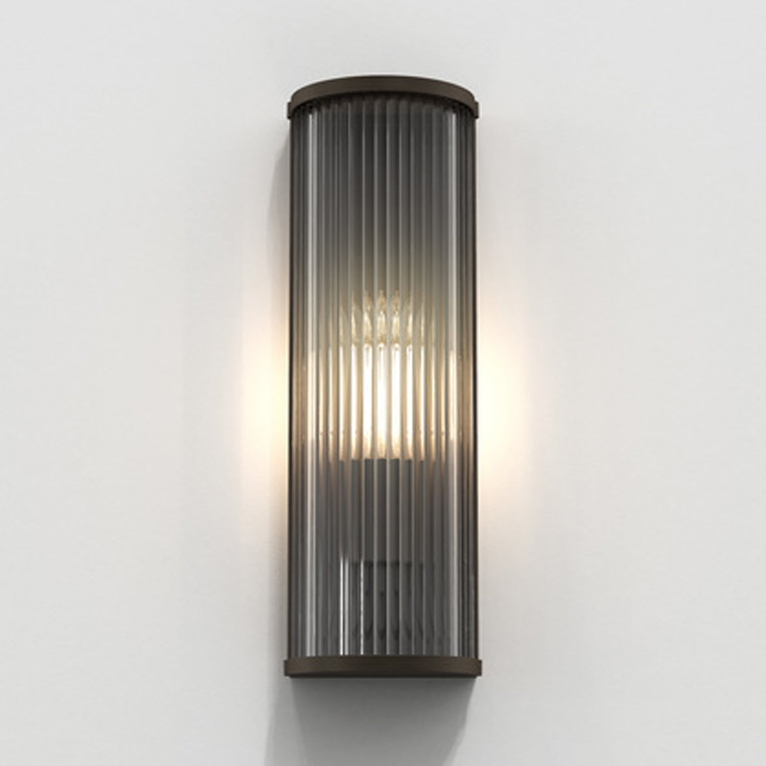 Art Deco Round Wall Sconce Glass Rod Antique Brass Bronze Finish Home Decor Stack Clear 2