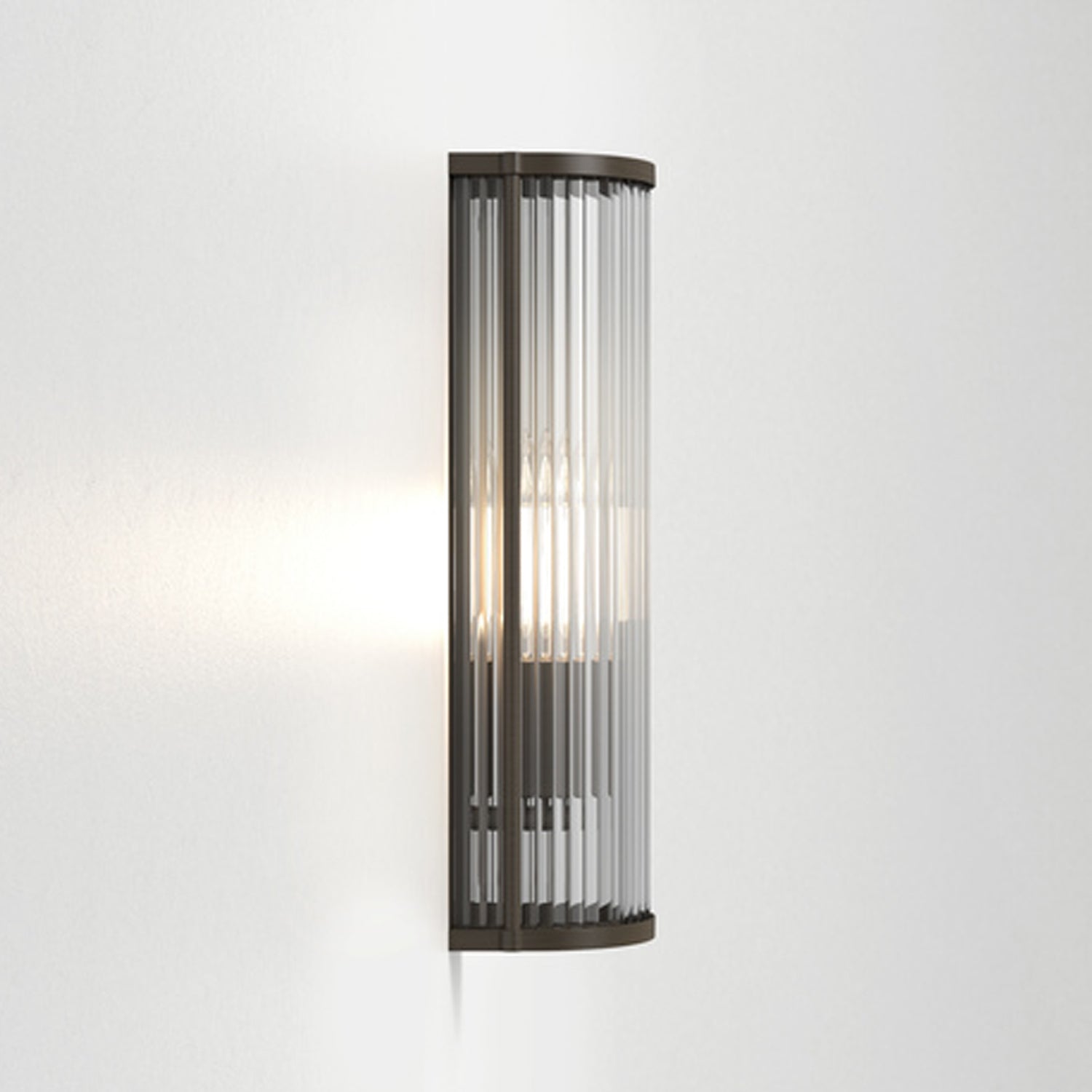 Art Deco Round Wall Sconce Glass Rod Antique Brass Bronze Finish Home Decor Stack Clear 4