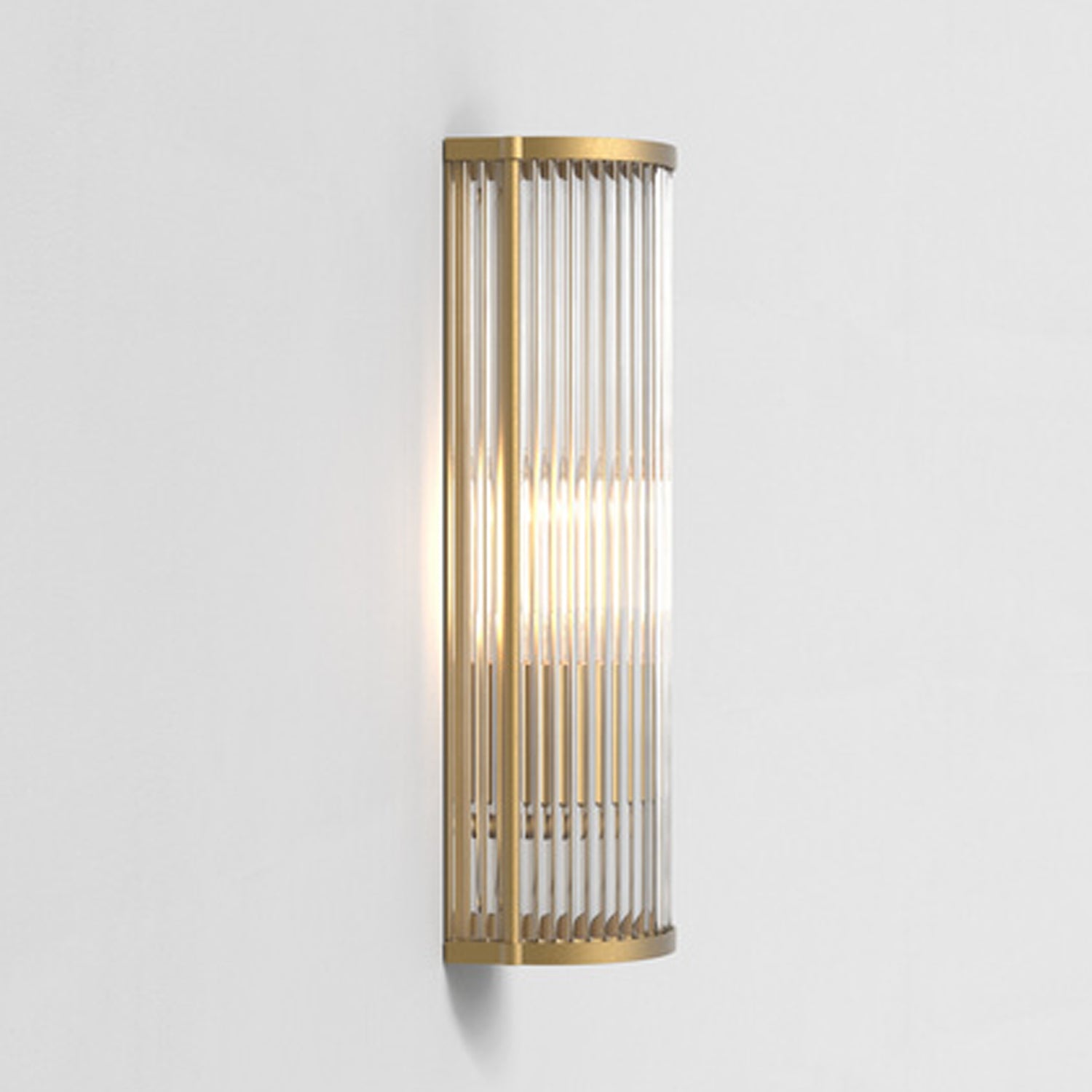 Art Deco Round Wall Sconce Glass Rod Antique Brass Bronze Finish Home Decor Stack Clear 5