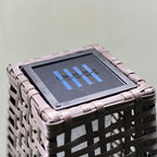 Art Deco Solar-Powered Outdoor Floor Lamp – Durable PE Rattan Garden Light with Built-in LED, Waterproof IP44, 27.17 Height 4