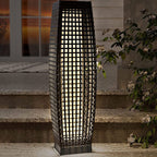 Art Deco Solar-Powered Outdoor Floor Lamp – Durable PE Rattan Garden Light with Built-in LED, Waterproof IP44, 27.17 Height 8