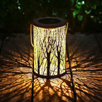 Art Deco Solar Lantern - Durable Iron Outdoor Light for Garden and Patio with Built-in LED 0