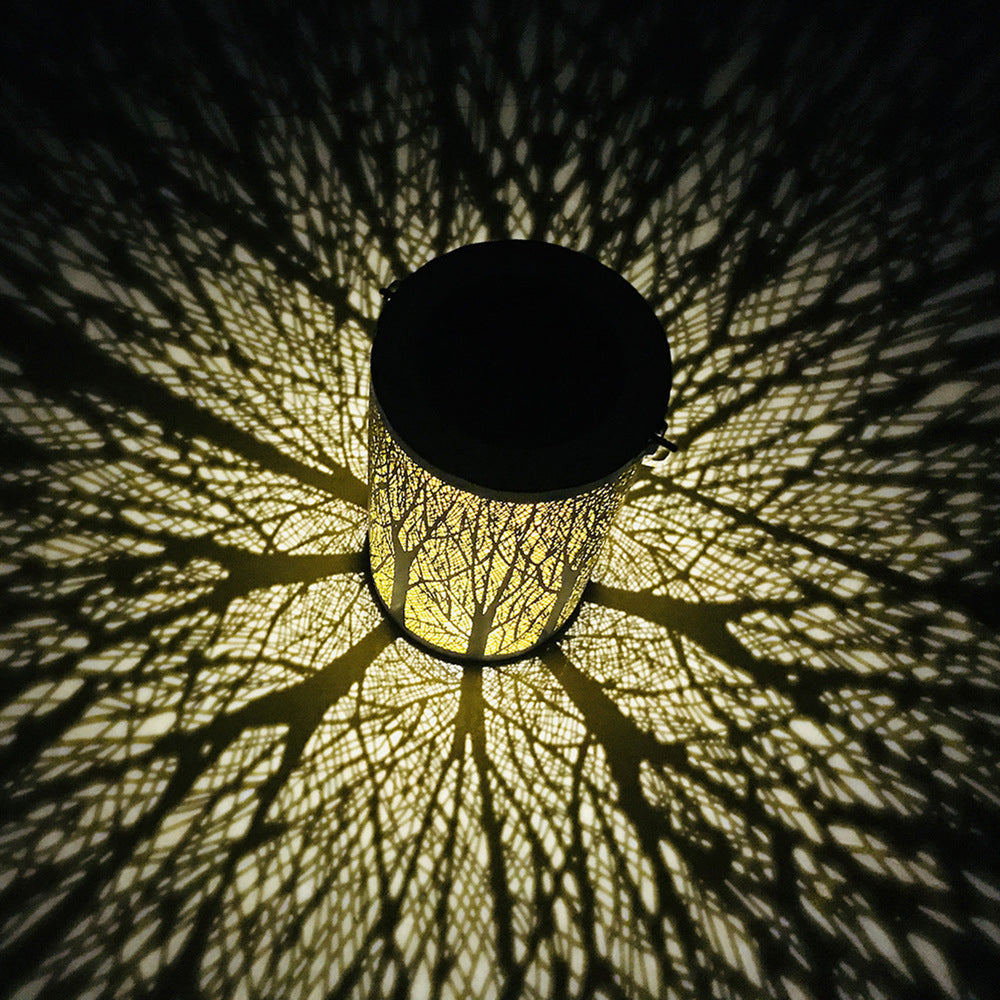 Art Deco Solar Lantern - Durable Iron Outdoor Light for Garden and Patio with Built-in LED 4