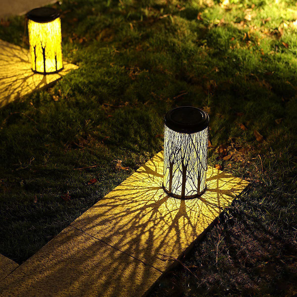 Art Deco Solar Lantern - Durable Iron Outdoor Light for Garden and Patio with Built-in LED 7
