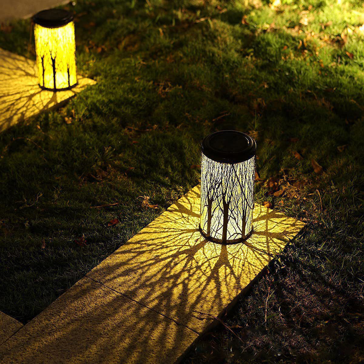 Art Deco Solar Lantern - Durable Iron Outdoor Light for Garden and Patio with Built-in LED 7