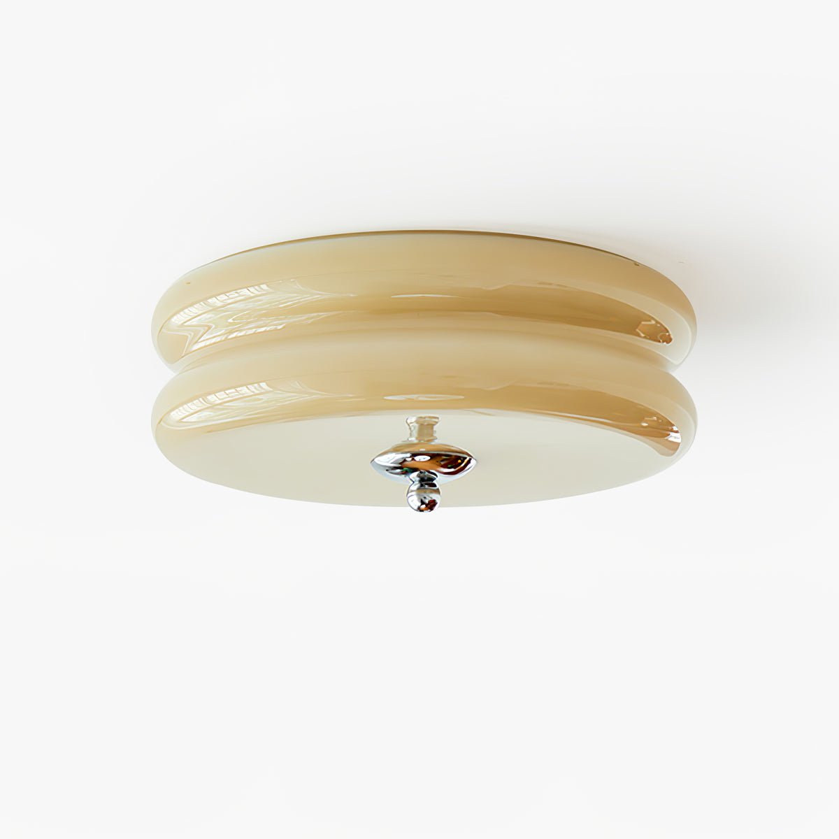 Art Deco Vintage Ceiling Light with White Glass Shades – Available in Gold or Chrome 1