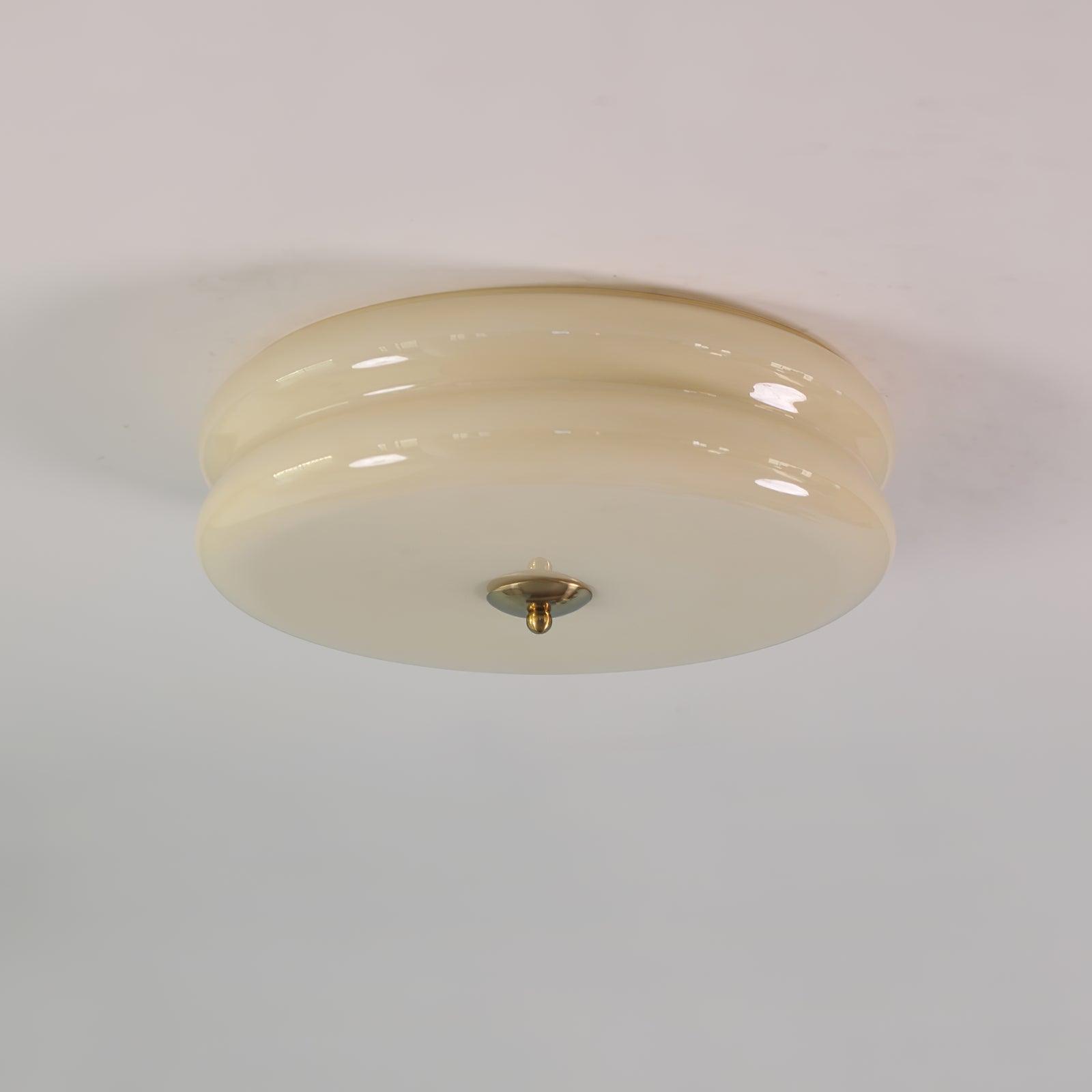 Art Deco Vintage Ceiling Light with White Glass Shades – Available in Gold or Chrome 10