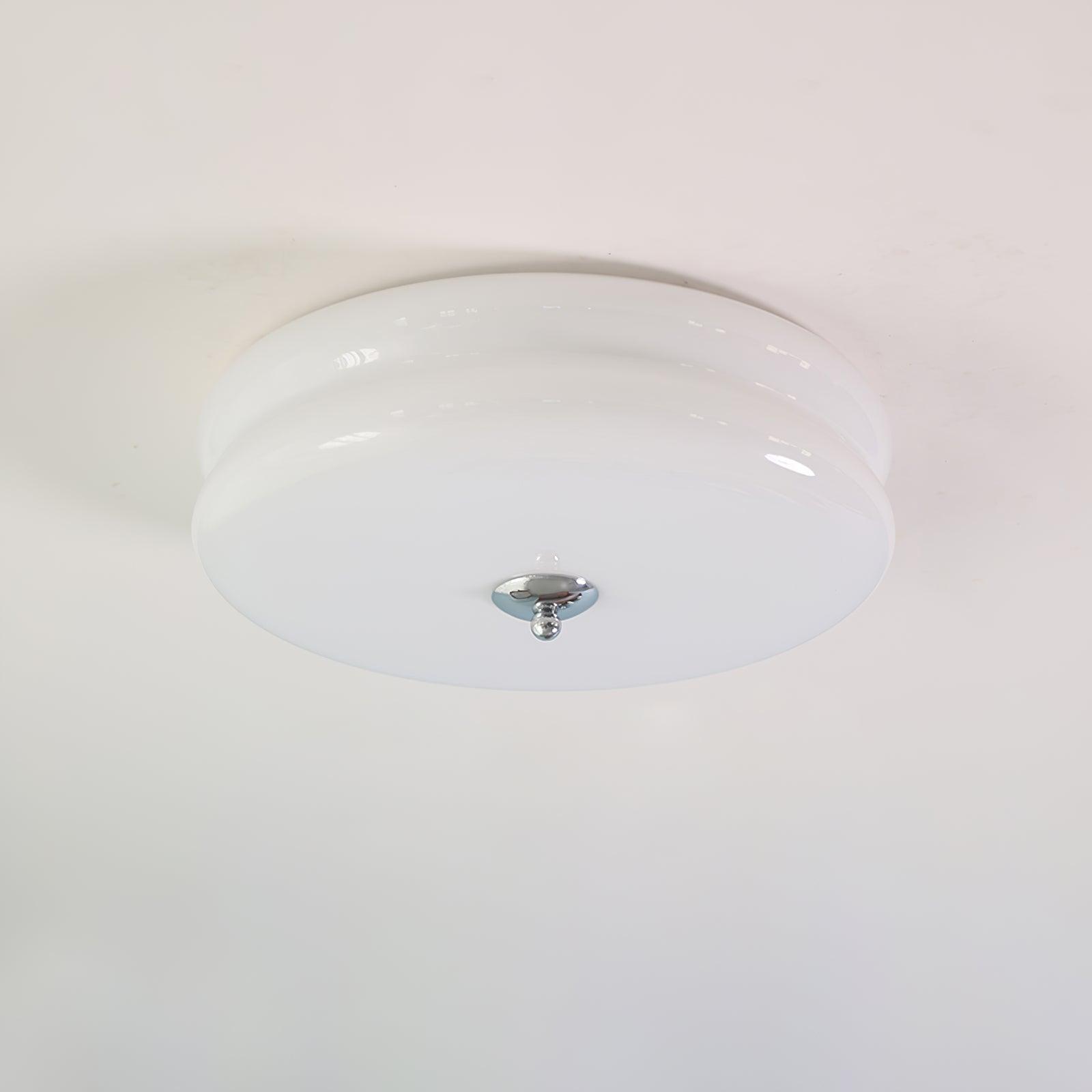 Art Deco Vintage Ceiling Light with White Glass Shades – Available in Gold or Chrome 11