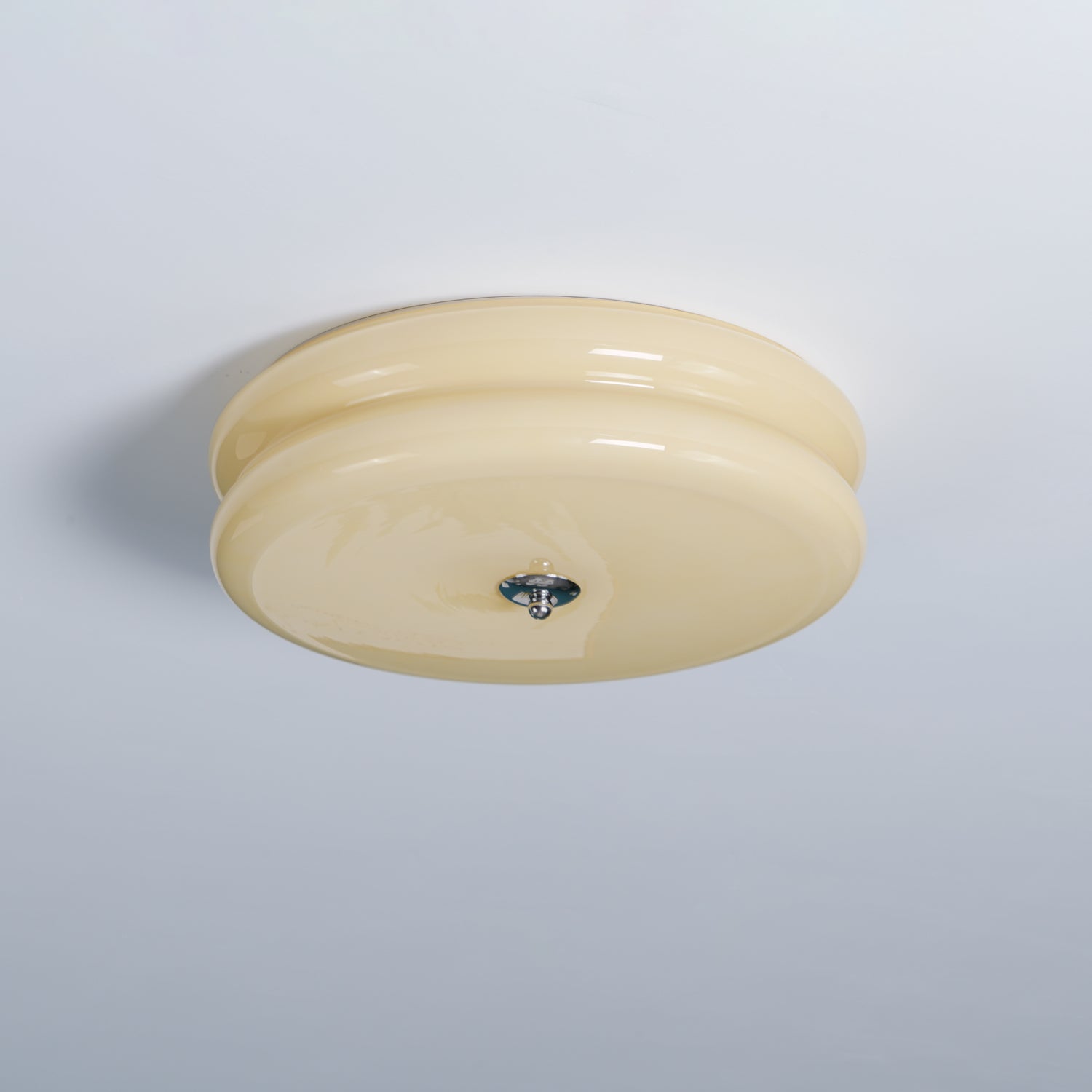 Art Deco Vintage Ceiling Light with White Glass Shades – Available in Gold or Chrome 12