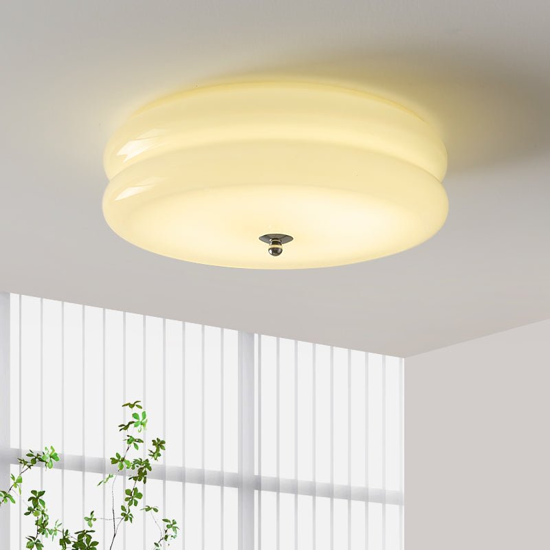 Art Deco Vintage Ceiling Light with White Glass Shades – Available in Gold or Chrome 3