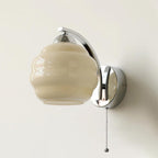 Art Deco White Glass LED Wall Sconce Gold Metal Finish 9