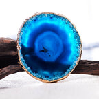 Artistic Blue Agate Drinking Coasters Accents 2